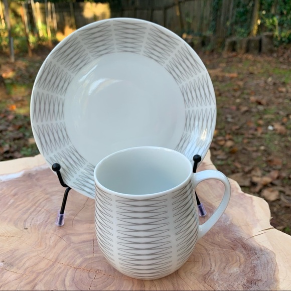 6 X Thomas design by Sigvard Bernadotte set of cups and saucers geometric design - Picture 6 of 14